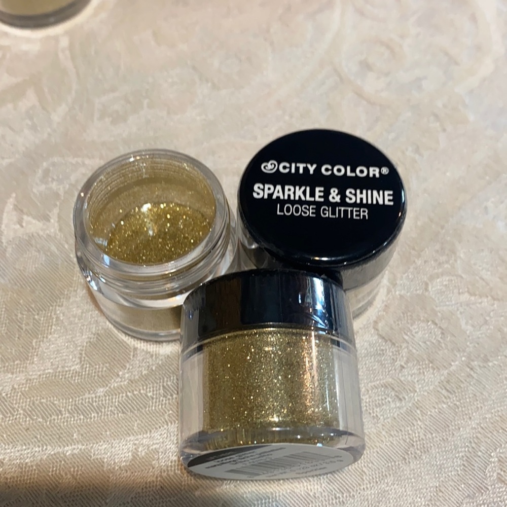 NWT City Color gold loose glitter